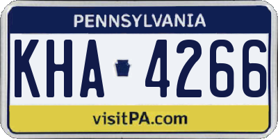 PA license plate KHA4266