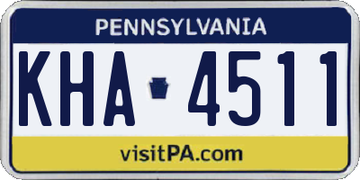 PA license plate KHA4511