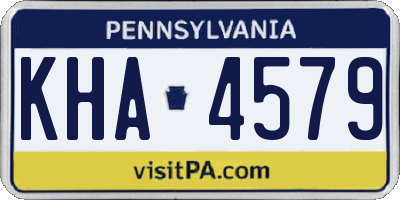 PA license plate KHA4579