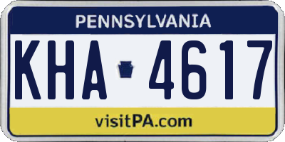 PA license plate KHA4617