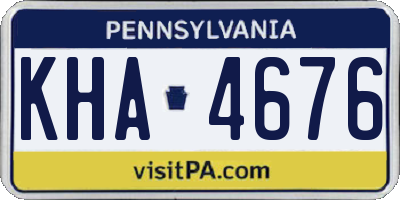 PA license plate KHA4676
