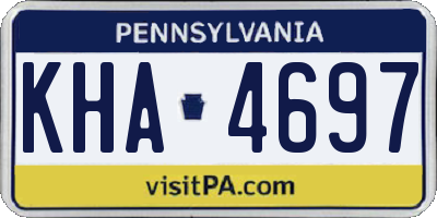 PA license plate KHA4697