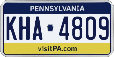 PA license plate KHA4809