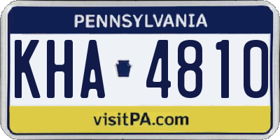 PA license plate KHA4810