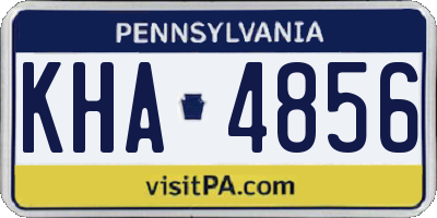 PA license plate KHA4856