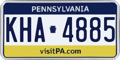 PA license plate KHA4885