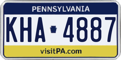 PA license plate KHA4887