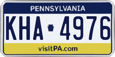 PA license plate KHA4976