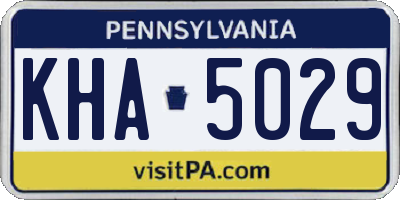 PA license plate KHA5029