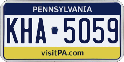PA license plate KHA5059