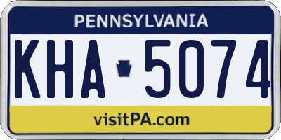 PA license plate KHA5074