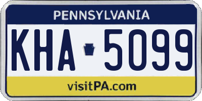 PA license plate KHA5099