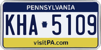 PA license plate KHA5109