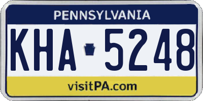 PA license plate KHA5248