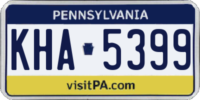 PA license plate KHA5399
