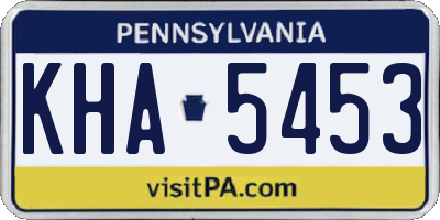 PA license plate KHA5453