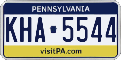 PA license plate KHA5544