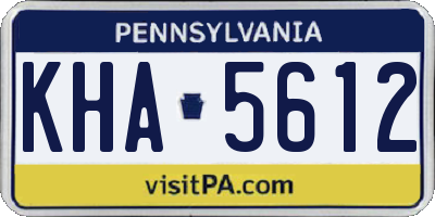 PA license plate KHA5612