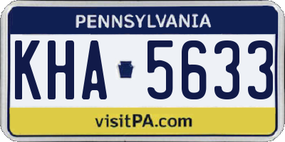 PA license plate KHA5633
