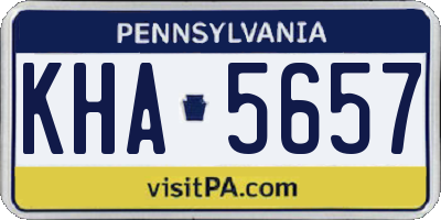 PA license plate KHA5657
