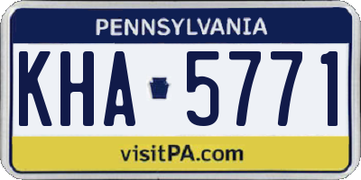 PA license plate KHA5771