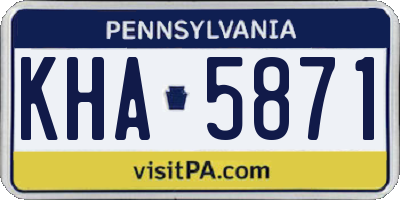 PA license plate KHA5871