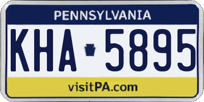 PA license plate KHA5895