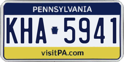 PA license plate KHA5941
