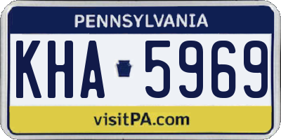 PA license plate KHA5969