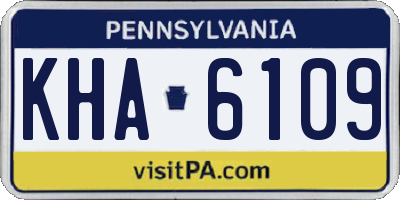 PA license plate KHA6109