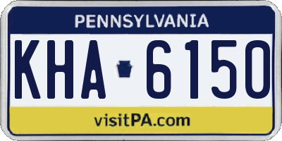 PA license plate KHA6150