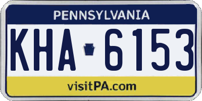 PA license plate KHA6153