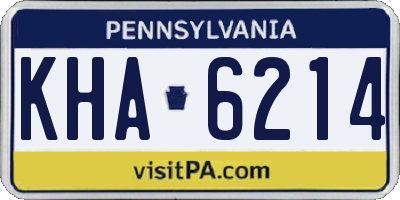 PA license plate KHA6214