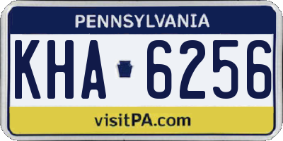 PA license plate KHA6256