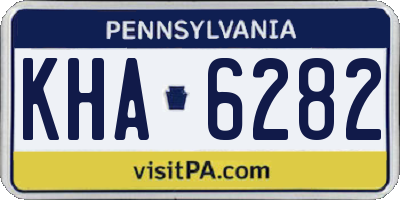 PA license plate KHA6282