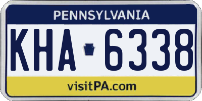 PA license plate KHA6338