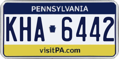 PA license plate KHA6442