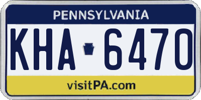 PA license plate KHA6470