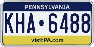 PA license plate KHA6488