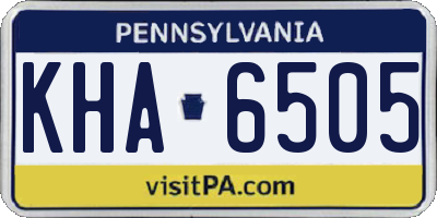PA license plate KHA6505