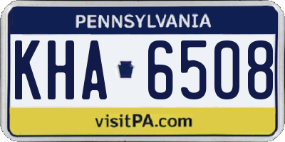 PA license plate KHA6508