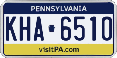 PA license plate KHA6510