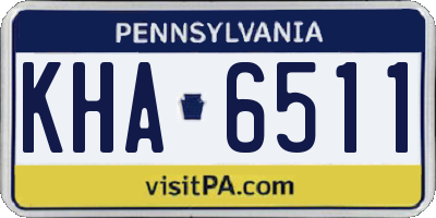 PA license plate KHA6511