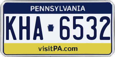 PA license plate KHA6532