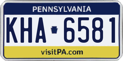 PA license plate KHA6581