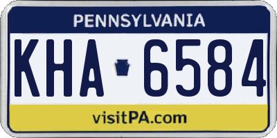 PA license plate KHA6584