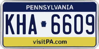 PA license plate KHA6609