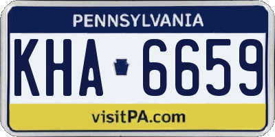 PA license plate KHA6659