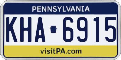 PA license plate KHA6915