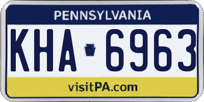 PA license plate KHA6963